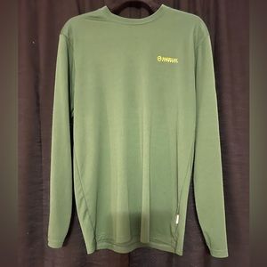 Dark green (much darker than the photo shows) Magellan Outdoors Fishing Shirt